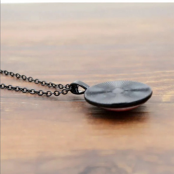 Pisces Zodiac Astrology Sign Glass Cabochon On Black Chain Pendant Necklace -New - Picture 3 of 6